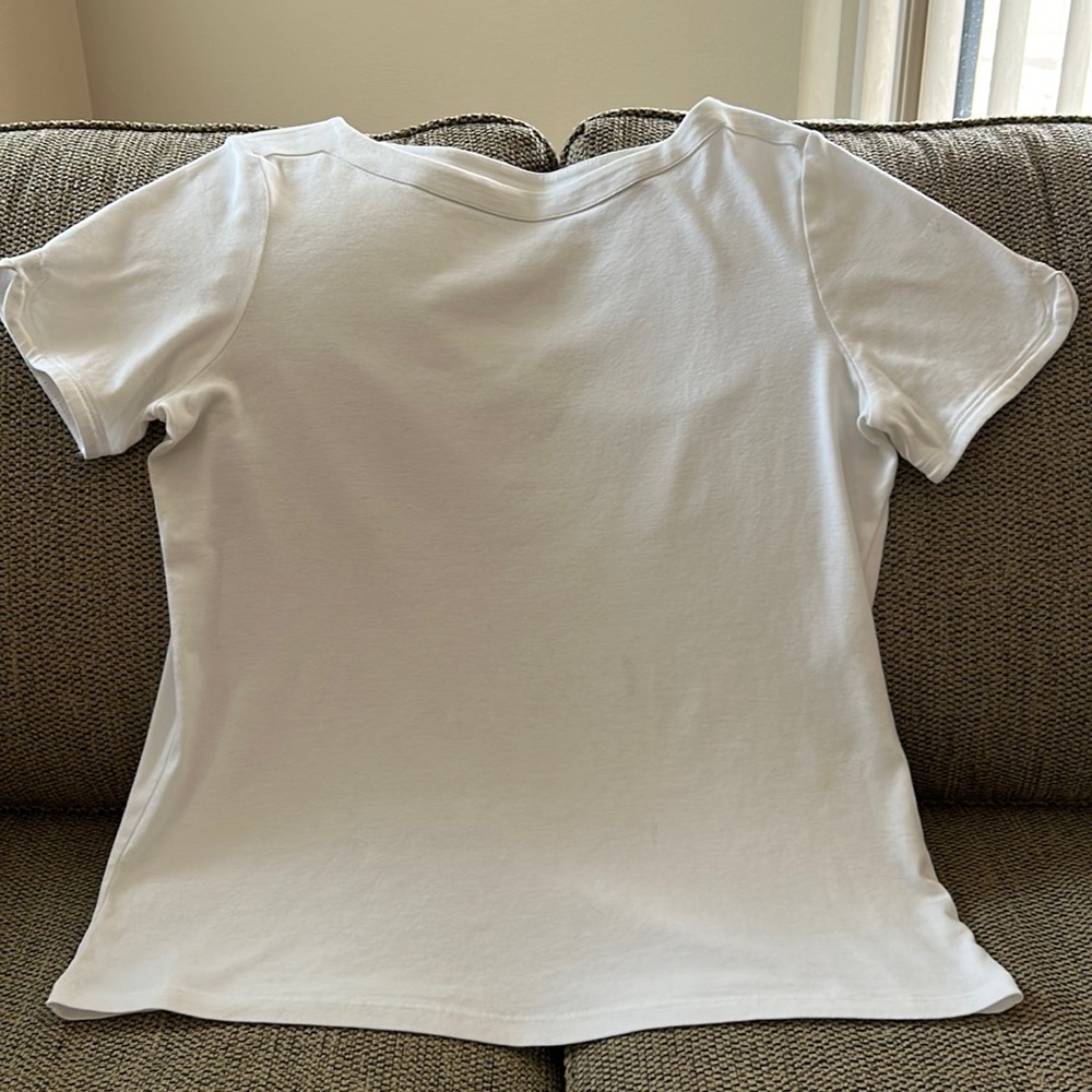 Chico white shirt sleeve t shirt size 2 ( 12-14).